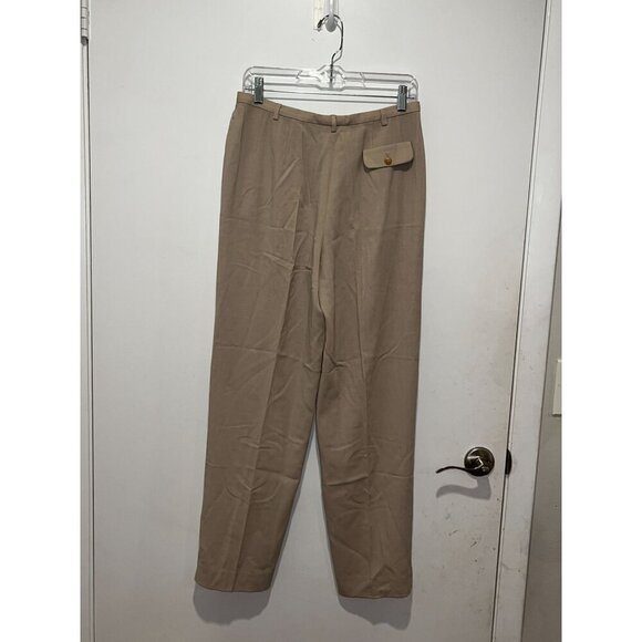 Giorgio Armani Le collezioni Beige Wool Straight-Leg Women's Trousers Size 10 - Picture 3 of 8
